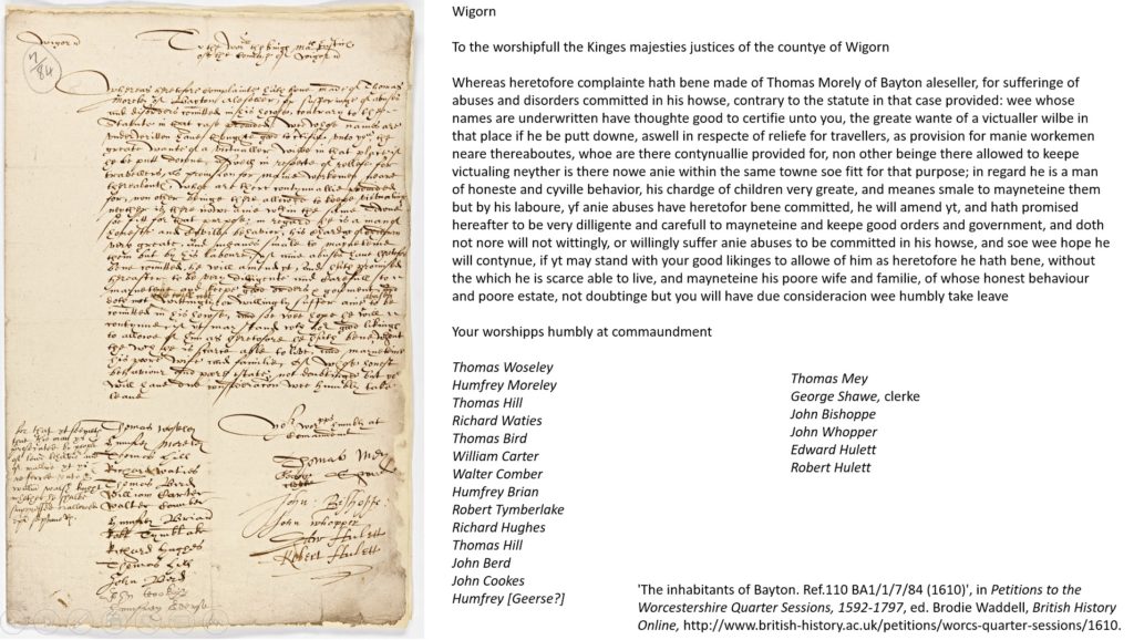 Bayton petition of 1610