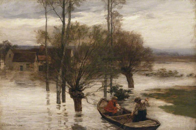 Léon-Augustin Lhermitte, A Flood (1876)